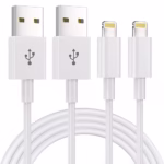 2Pack 1.8M iPhone Charger Cable [Apple MFi Certified] Lightning to USB Cable Lead 6 Foot, 2.4A Fast Charging Cable for iPhone 14 13 12 11 Pro Max XS XR X 8 7 6 Plus 5, iPad and iPod