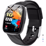 Kids Smart Watch 6-16 Years - IP68 Waterproof Fitness Tracker, 1.75" Touch Screen, Heart Rate & Sleep Monitor, 100+ Sports Modes, Gift for Girls Boys (Bright Black)