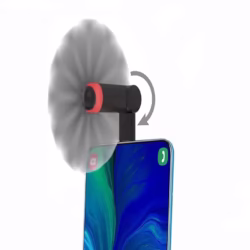 Wuedozue USB C Fan, 180 Rotating Portable USB-C Cool Cooler Mobile Phone Fan Compatible with i-Phone15/ Google8/Pixel 8 Pro/HTC/Huawei/LeEco/Sumsung/and More