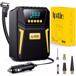 Tyre Inflator Air Compressor - Digital Car Tyre Pump 12V DC,Portable Car Accessories for Men,Electric Air Pump 150 PSI For Car Tyres,Bikes，Football,Preset Tyre Pressure & Auto Shutoff