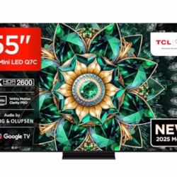 TCL 55Q7C-UK QD-Mini LED TV, 4K HDR Premium 2600, Smart TV Powered by Google TV (Dolby Vision IQ & Atmos, HVA Panel, Audio by Bang & Olufsen, 144Hz Motion Clarity Pro)