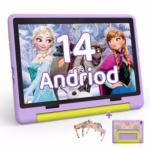 HotLight Kids Tablet 10 inch Android 14 Octa-Core, 8GB RAM+64GB ROM, 1280 * 800 IPS, 5MP+8MP Dual Camera, 5000mAh, Parental Control, WiFi 6/BT 5.3, Child Tablet with Protective Case(Purple)