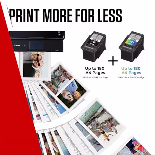 Canon Ink & Paper Multipack - PG-540/CL-541 Genuine Printer Ink Cartridges 2 Pack (1 x Black, 1 x Colour) & 4x6 Photo Paper (50 x Sheets) For PIXMA TS5150, TS5151, MG3650s, MG4250, TS5100 - Image 5