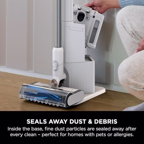 Shark Clean & Empty Cordless Vacuum Cleaner with Auto-Empty System, Lightweight Anti Hair Wrap Vacuum with Pet & Crevice Tools, 40 Mins, Charging Dock, LED Headlights, White,Mohogany, BU3521UKTSB - Image 6