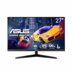 ASUS VY279HGR Eye Care Gaming Monitor – 27 inch FHD (1920x1080), IPS, 120Hz OC, SmoothMotion, 1ms MPRT, Adaptive Sync, Eye Care Plus, Blue Light Filter, Flicker Free, antibacterial, SmoothMotion