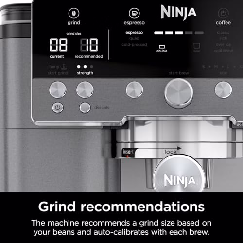 Ninja Luxe Premier 3-in-1 Coffee Machine, Latte, Cappuccino, Cold Brew & Espresso Maker With Built in Bean Grinder & Milk Frother, Easy to Use, 4 Automated Froth Presets, Gun Metal ES601UKGM - Image 5