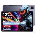 DOOGEE U12 Android 16 Tablet, 12 Inch Tablet, FHD+(2000x1200) 90Hz Large Screen Gaming Tablets, 24GB+128GB (2TB), Gemini AI Octa-Core, 9000mAh/18W, Camera 13+8MP, Widevine L1, 2.4G/5G WiFi, Face ID