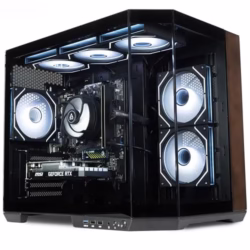 ionz Gaming PC - Ryzen 5 5500, Nvidia RTX 3050, 16GB RAM, 1TB NVMe SSD, Windows 11, 500W 80+ PSU, WiFi, Apex Ember Wood - Black