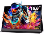 Portable Monitor, 15.6 Inch FHD 1080P IPS Anti-Glare, Dual Type-C HDMI, Built-in Speakers, Ultra-Slim Computer Monitors with Protective Cover, Screen Extend for Laptop PC Mac Phone PS4/5 Xbox
