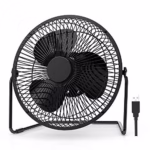 EasyAcc 9 inch USB Desk Fan Silent with [ONLY 25DB] Strong Airflow & Quiet Operation, Portable Cooling Fan 2 Speed Powerful Desk 180°Rotatable Head for Home Office Bedroom Table Matal Black