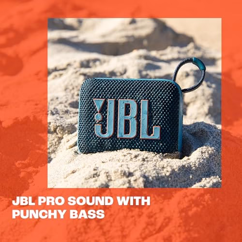 JBL GO 4 Ultra-Portable Bluetooth Speaker with Big JBL Pro Sound and Punchy Bass, PlaytimeBoost, Waterproof Design and 7-Hour Playtime, Blue - Image 2