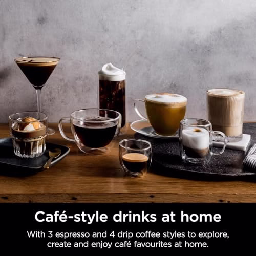 Ninja Luxe Premier 3-in-1 Coffee Machine, Latte, Cappuccino, Cold Brew & Espresso Maker With Built in Bean Grinder & Milk Frother, Easy to Use, 4 Automated Froth Presets, Gun Metal ES601UKGM - Image 4
