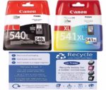 Canon PG-540 L & CL-541 XL Genuine Ink Cartridges For Pixma Printers & Freepost Recycling Pack - Packaging May Vary
