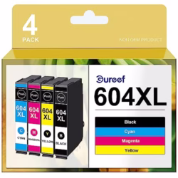 604XL Ink Cartridges Replacement for Epson 604 Ink Cartridge Multipack for Epson XP2200 ink cartridges Expression Home XP-2205 XP-3200 XP-3205 XP-4200 XP-4205 Workforce WF-2930 WF-2935 (4 Pack)