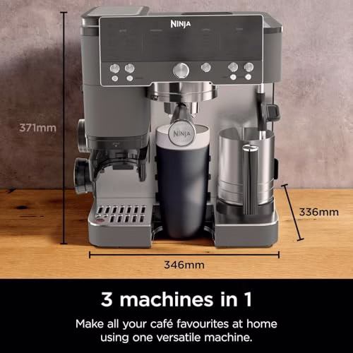 Ninja Luxe Premier 3-in-1 Coffee Machine, Latte, Cappuccino, Cold Brew & Espresso Maker With Built in Bean Grinder & Milk Frother, Easy to Use, 4 Automated Froth Presets, Gun Metal ES601UKGM - Image 2