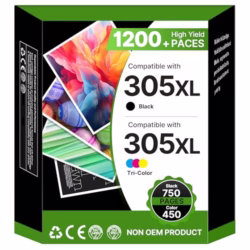 305XL Ink Cartridges Black and Colour Replacement for HP 305 Ink Cartridges Printer Ink 305XL for HP DeskJet 2700 2710e 2720e 4120e 2721e Plus 4100 4120 Envy 6000 6020e 6032e 6032 Pro 6430,2-Pack