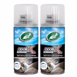 Turtle Wax Odor-X Whole Car Blast Car Air Freshener, New Car Scent, One-time Use Odour Eliminator, Removes Unwanted Smells Permanently, Car Fragrance Lasts up to 30 Days, 50ml, Pack of 2
