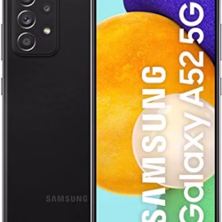 Samsung Galaxy A52 all carriers, 128GB, 5G Smartphone Dual SIM Android Mobile Phone Awesome Black (UK Version) (Renewed)