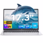 ACEMAGIC 17.3 Inch FHD Laptop with Quad-Core N95 Processor up to 3.4GHz, 16GB RAM DDR4 512GB SSD Notebook Laptops, 1.5w Dual Speakers, HDMI, WiFi 5, BT5.0, 3*USB3.2, Type-C, TF, 6000mAh Long-Battery
