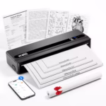 vretti Wireless Portable Printer, PB821 Inkless Printer A4, Compatible with Android and iOS, Portable Thermal Machine for Travel, Home, Study, Office