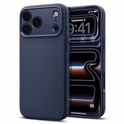 Spigen Liquid Air Case Compatible with iPhone 17 Pro (2025) [Military-Grade Drop Protection] - Navy Blue
