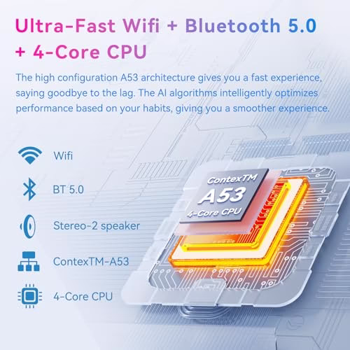 Tablet 10 Inch Android Tablets 6GB RAM + 64GB ROM Quad-Core 5000mAh 1280 x 800 HD Touch Screen 5MP + 8MP HD Camera Bluetooth 5.2 Tablet PC (Silver) - Image 3