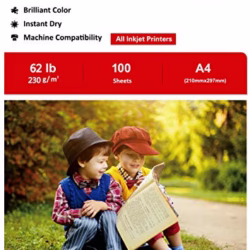 KOALA Double Sided Matte Inkjet Photo Paper A4, 230gsm, 100 Sheets for Inkjet Printers. Suitable for Printing Photos, Brochures, Covers, Certificates, Booklets, Flyers, Leaflets, Cards, Calendars
