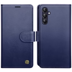 for Samsung Galaxy S25 5G Case, Flip Wallet Leather Phone Case with [4 Card Slots] [Kickstand] [RFID Blocking] Magnetic Protective Shockproof Cover for Samsung S25 - Blue