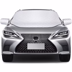 QcoQce Car Windscreen Cover, Magnetic Snow Cover, Windshield Cover with Side Wing Mirror Cover, Frost Guard for Cars(145×118cm)