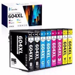 604XL Ink Cartridges Multipack Replacement for Epson 604 Ink Cartridges Multipack Compatible with Epson XP-2200 XP-2205 XP-3200 XP-3205 XP-4200 XP-4205 WF-2930DWF WF-2910DWF (8-Pack)