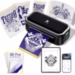Phomemo Tattoo Printer, TP31 Tattoo Stencil Printer Bluetooth 3 Inch Tattoo Transfer Printer with 30 pcs Transfer Consumables Compatible with Smartphone & Tablet, Ideal For Tattoo Artists & Beginners