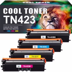 Cool Toner TN423 Compatible Toner Cartridge for Brother TN-423 TN-421 TN421 HL-L8260CDW HL-L8360CDW MFC-L8690CDW MFC-L8900CDW DCP-L8410CDW DCP-L8410CDN (Black Cyan Yellow Magenta, 4-Pack)