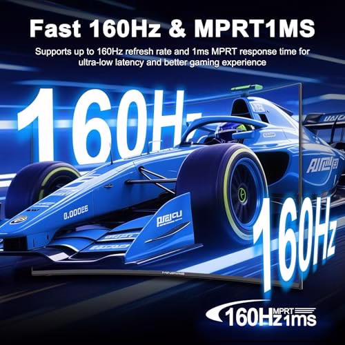 Minifire 24 Inch Gaming Monitor, 160Hz, Curved Gaming Monitor, 1500R, 1Ms, sRGB130%, FHD 1080P Computer Screen, VESA Compatible, Eye Care Adaptive Sync HDMI&DP Prots (MFG24C1L ) - Image 2