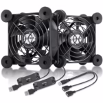 upHere 80mm Fan USB Powered Fans Quiet computer cooling 5v Fan with 3 Speed Control Compatible for PC/Xbox/Playstation/TV Box,etc.,U804