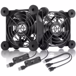 upHere 80mm Fan USB Powered Fans Quiet computer cooling 5v Fan with 3 Speed Control Compatible for PC/Xbox/Playstation/TV Box,etc.,U804