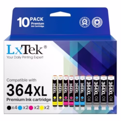 LxTek for Photosmart Officejet 5510 5520 5522 5524 6510 6520 B8550 C5388 7510 7520 4610 4620 Deskjet 3070A (4 Black 2 Cyan 2 Magenta 2 Yellow,10-pack)