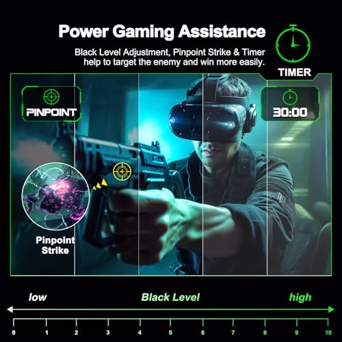 Minifire 27 Inch Gaming Monitor, 180Hz, Curved Gaming Monitor, Built in Speaker, Crosshair, 1Ms, sRGB130%, FHD 1080P Computer Screen, VESA Compatible, Eye Care Adaptive Sync HDMI&DP Prots (MFG27C1 ) - Image 5
