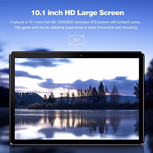 PRITOM 10 inch WiFi Tablet Android 13, 64GB ROM, Expandable to 512GB, Quad Core Processor, HD IPS Screen, 6000 mAh Battery, Dual Camera, Bluetooth, Tablet (Black) - Image 4