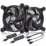 upHere 120mm Fan USB Powered Fans Quiet computer cooling 5v Fan with 3 Speed Control Compatible for PC/Xbox/Playstation/TV Box,etc.,U1204
