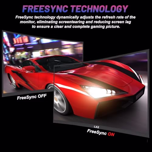 LXZ 34 Inch Curved Monitor 1500R, 3440 * 1440 165Hz Gaming Monitor with FreeSync, Wide Viewing Angle, Display Port HDMI - Black - Image 4