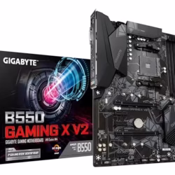 Gigabyte B550 Gaming X V2 Motherboard - Supports AMD Ryzen 5000 Series AM4 CPUs, 10+3 Phases Digital Twin Power Design, up to 4733MHz DDR4 (OC), 2xPCIe 3.0 M.2, GbE LAN, USB 3.2 Gen1