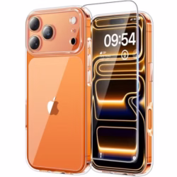 TAURI for iPhone 17 Pro Max Case, [Full Camera Protection] with HD Screen Protector, Not-Yellowing Military-Grade Protection Shockproof Slim Phone Case for iPhone 17 Pro Max, Clear