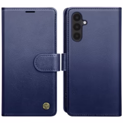 for Samsung Galaxy A36 5G Case, Flip Wallet Leather Phone Case with [4 Card Slots] [Kickstand] [RFID Blocking] Magnetic Protective Shockproof Cover for Samsung A36 Phone Case - Blue