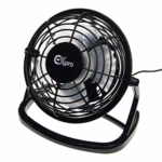 Ex-Pro Mini 4 Inch Ultra Quiet Desktop Cooling USB Fan with Tilting Design, Perfect for Home and Office Use, Simple Plug and Play - Black