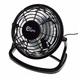 Ex-Pro Mini 4 Inch Ultra Quiet Desktop Cooling USB Fan with Tilting Design, Perfect for Home and Office Use, Simple Plug and Play - Black