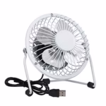 Invero® Mini USB 4-Inch Tilting Desktop Cooling Fan with Metal Shell and Aluminium Blades ideal for Home, Office, Laptops, Notebooks, Desktop PC's and more - Simple Plug & Play - White