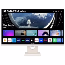 LG SMART Monitor 27U511SA-W - Full HD 1080p IPS 27 Inch, 100Hz, 5ms Response Time, Built-in Speakers, Wifi & Bluetooth Connectivity, Virtually Borderless, webOS Smart TV Apps, Remote Control, White