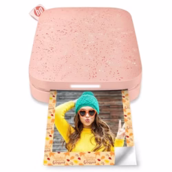 HP Sprocket Portable Photo Printer (Blush Pink) Instantly Prints ZINK 2x3" Sticky-Backed Photos from your iOS & Android Device