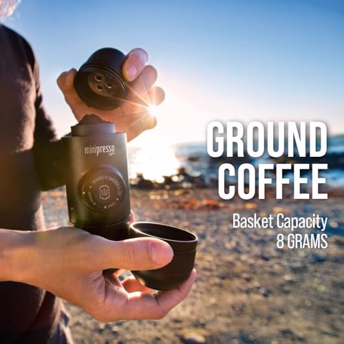 WACACO Minipresso GR, Portable Espresso Machine, Compatible Ground Coffee, Small Travel Coffee Maker, Manually Operated from Piston Action - Image 4
