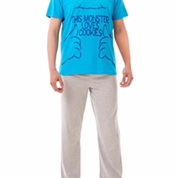 Sesame Street Mens Cookie Monster Pyjamas